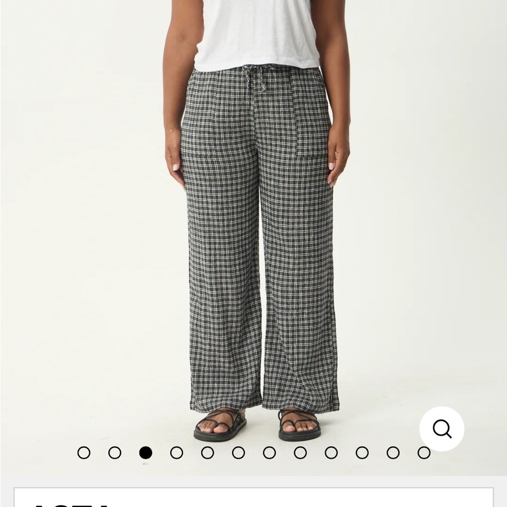 Afends seersucker wide leg pants - Picture 3 of 6